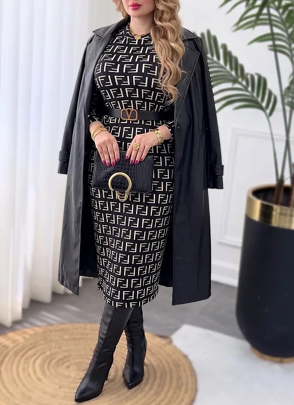 پیراهن طرح فندی FF جنس مخمل وارداتی درجه یک وبا کیفیت وگرم بالا